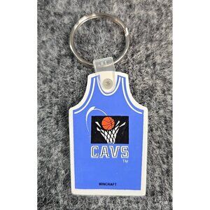 Vtg Cleveland Cavaliers Key Chain Wincraft Cavs NBA Blue Jersey 90s Y2K Rubber